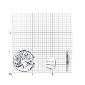 Серьги SOKOLOV - Серебро 925, Фианит (арт. 94025782)