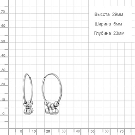 Серьги Аквамарин - Серебро 925 (арт. 34563.5)