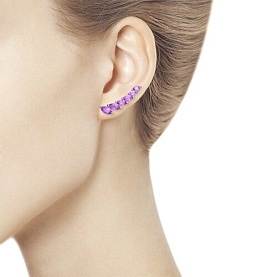 Серьги SOKOLOV - Серебро 925, Аметист (арт. 92021350)