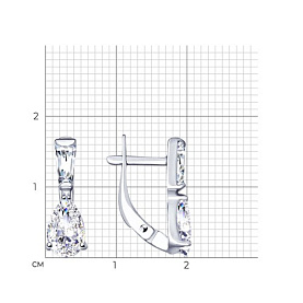 Серьги SOKOLOV - Серебро 925, Фианит (арт. 94023087)