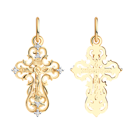 Подвеска SOKOLOV - Золото 585, Фианит (арт. 121271)