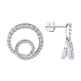Серьги SOKOLOV - Серебро 925, Фианит (арт. 94026885)