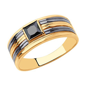 Кольцо SOKOLOV - Золото 585, Фианит (арт. 018398)