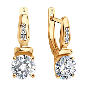 Серьги SOKOLOV - Серебро 925, Фианит (арт. 93020880)