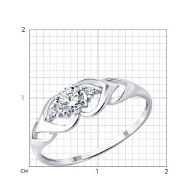 Кольцо SOKOLOV - Серебро 925, Фианит (арт. 94014715)