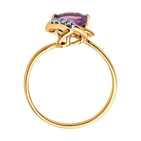 Кольцо Diamant - Серебро 925, Аметист, Фианит (арт. 93-310-01919-2)
