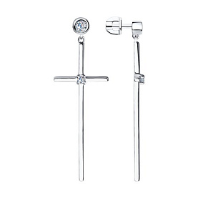 Серьги SOKOLOV - Серебро 925, Фианит (арт. 94023768)