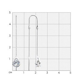 Серьги SOKOLOV - Серебро 925, Фианит (арт. 94023281)