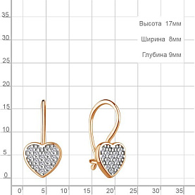 Серьги Аквамарин - Серебро 925, Фианит (арт. 400859А.6)