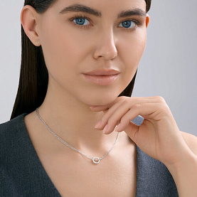 Колье SOKOLOV - Серебро 925, Фианит (арт. 94071281-91)