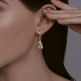 Серьги SOKOLOV - Серебро 925, Фианит (арт. 94026763)