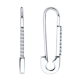 Серьги SOKOLOV - Серебро 925, Фианит (арт. 94025991)