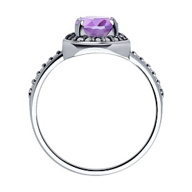 Кольцо SOKOLOV - Серебро 925, Синтетический ситалл , Фианит (арт. 92014307)