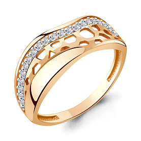 Кольцо Аквамарин - Серебро 925, Фианит (арт. 600810А.6)