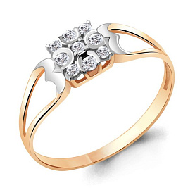 Кольцо Аквамарин - Золото 375, Фианит (арт. 68716А.8)