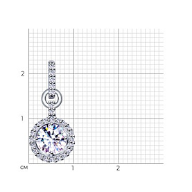 Подвеска SOKOLOV - Серебро 925, Фианит (арт. 94032156)