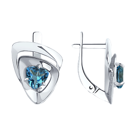 Серьги SOKOLOV - Серебро 925, Топаз лондон (арт. 92022355)