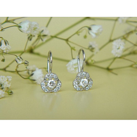 Серьги Галатея - Серебро 925, Фианит (арт. 3397.1)