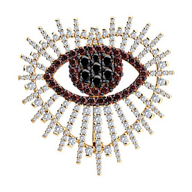 Брошь SOKOLOV - Серебро 925, Фианит (арт. 93040065)