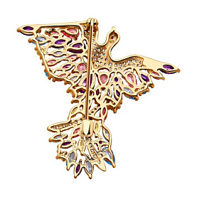 Брошь SOKOLOV - Серебро 925, Фианит (арт. 93040050)