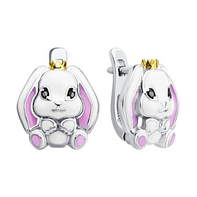 Серьги SOKOLOV - Серебро 925, Эмаль (арт. 94027104)