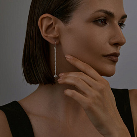 Серьги SOKOLOV - Серебро 925, Фианит (арт. 94025666)