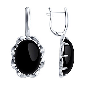 Серьги Diamant - Серебро 925, Агат (арт. 94-320-01916-1)