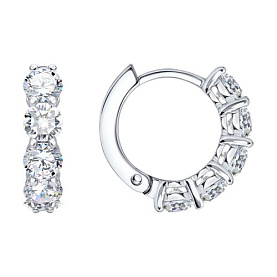 Серьги SOKOLOV - Серебро 925, Фианит (арт. 94027639-91)