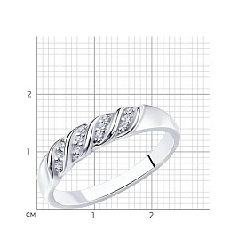 Кольцо SOKOLOV - Серебро 925, Фианит (арт. 94012324)