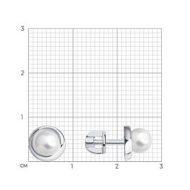 Серьги SOKOLOV - Серебро 925, Жемчуг имитация (арт. 94022189)