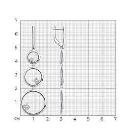 Серьги SOKOLOV - Серебро 925, Фианит (арт. 94023836)