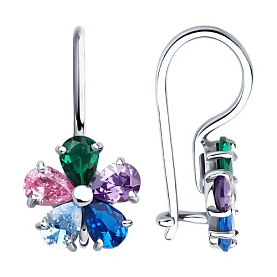 Серьги Diamant - Серебро 925, Фианит (арт. 94-120-02162-1)