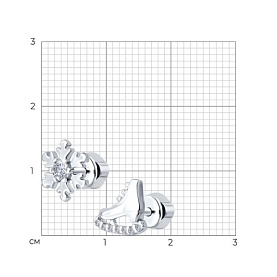 Серьги Diamant - Серебро 925, Фианит (арт. 94-122-02284-1)