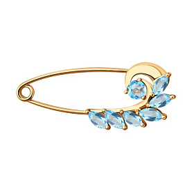 Булавка SOKOLOV - Золото 375, Топаз (арт. 37740108)