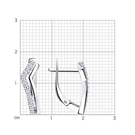 Серьги Diamant - Серебро 925, Фианит (арт. 94-120-01595-2)