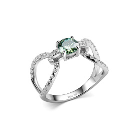 Кольцо Дар - Серебро 925, Синтетический муассанит, Фианит (арт. К-5153рс1613900)