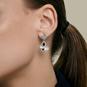 Серьги SOKOLOV - Серебро 925, Фианит (арт. 94027724)