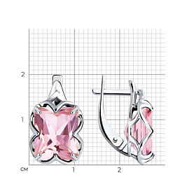 Серьги SOKOLOV - Серебро 925, Фианит (арт. 92021365)