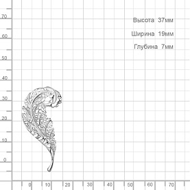 Брошь Аквамарин - Серебро 925 (арт. 77503.5)