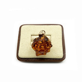 Кольцо Янтарная волна - Серебро 925, Янтарь (арт. 820210к)