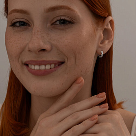 Серьги SOKOLOV - Серебро 925, Фианит (арт. 94025970)