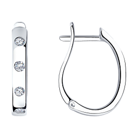 Серьги SOKOLOV - Серебро 925, Фианит (арт. 94022679)