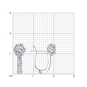 Серьги SOKOLOV - Серебро 925, Фианит (арт. 94021479)
