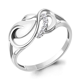 Кольцо Аквамарин - Серебро 925, Фианит (арт. 67306А.5)