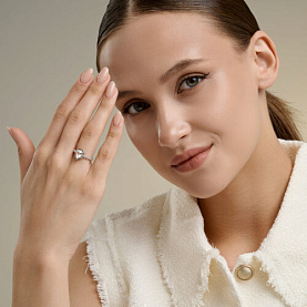 Кольцо SOKOLOV - Серебро 925, Горный хрусталь (арт. 92014696)