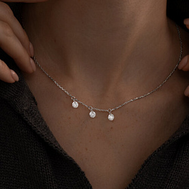 Колье SOKOLOV - Серебро 925, Фианит (арт. 94070462)