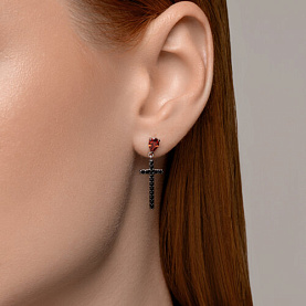 Серьги SOKOLOV - Серебро 925, Фианит (арт. 94026503)