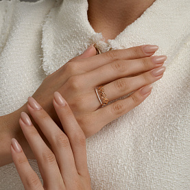 Кольцо SOKOLOV - Золото 585, Фианит (арт. 019723)