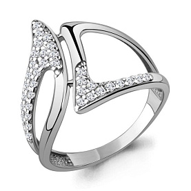 Кольцо Аквамарин - Серебро 925, Фианит (арт. 67951А.5)