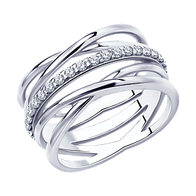 Кольцо SOKOLOV - Серебро 925, Фианит (арт. 94010510)